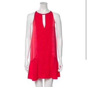 Red High neck mini Parker dress